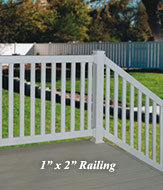 Custom wood railing